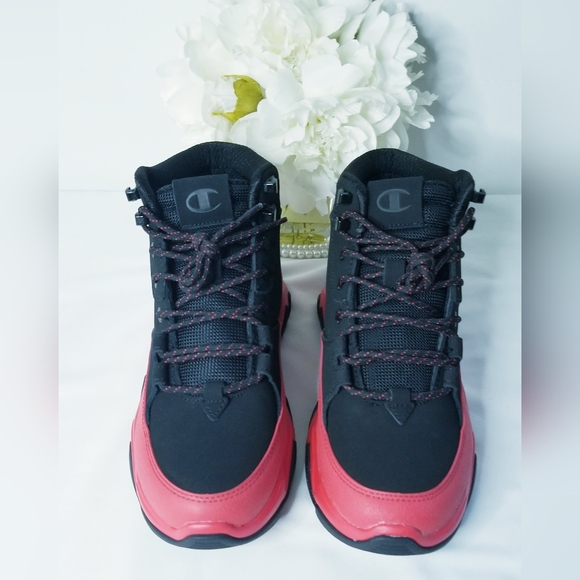 Champion Bromad C Lock Black/Scarlet Red Sneaker Boots Size 7 Youth - Picture 5 of 16